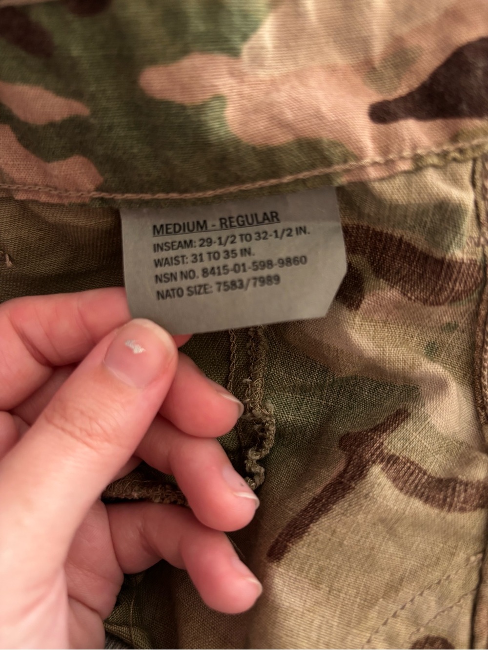 US Army OCP Multi Camo Combat Cargo Pants Military 32x30 33x32 Medium Regular - Picture 11 of 14